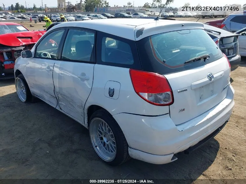 2004 Toyota Matrix Xr VIN: 2T1KR32EX4C177496 Lot: 39962235