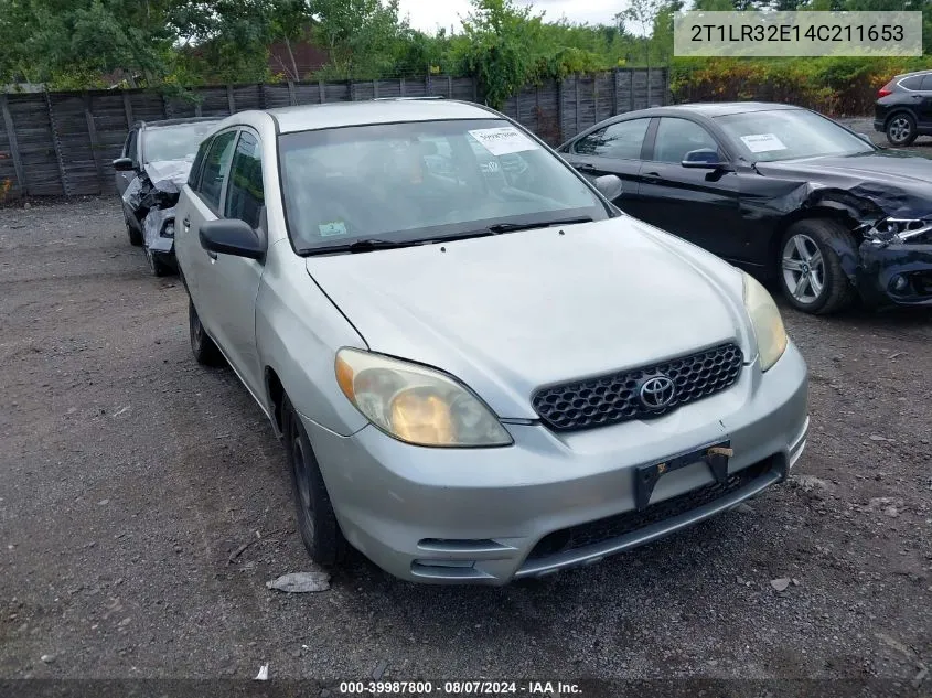 2004 Toyota Matrix Standard VIN: 2T1LR32E14C211653 Lot: 39987800