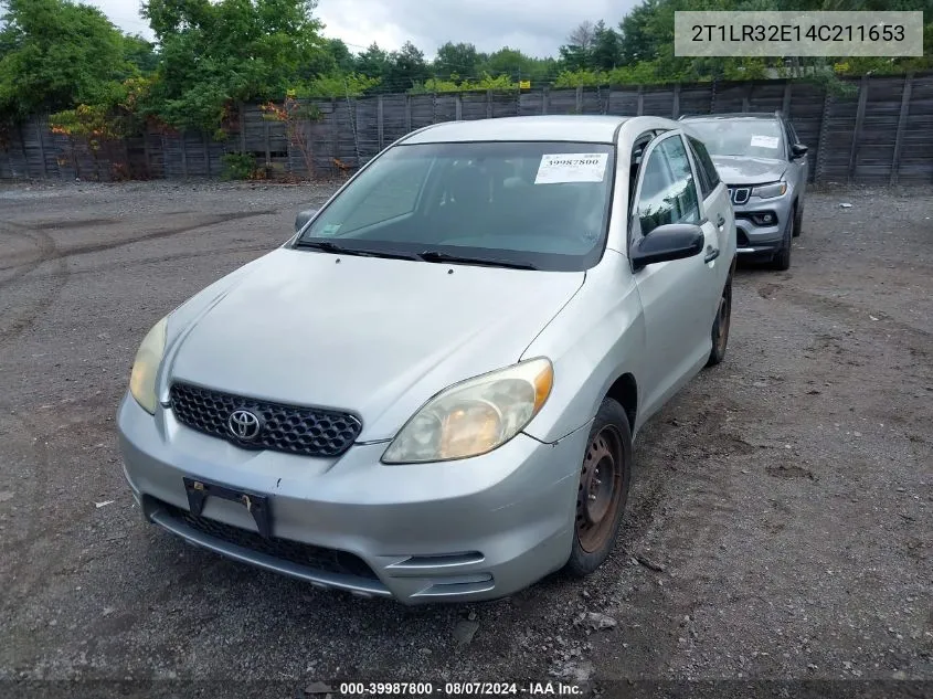 2004 Toyota Matrix Standard VIN: 2T1LR32E14C211653 Lot: 39987800