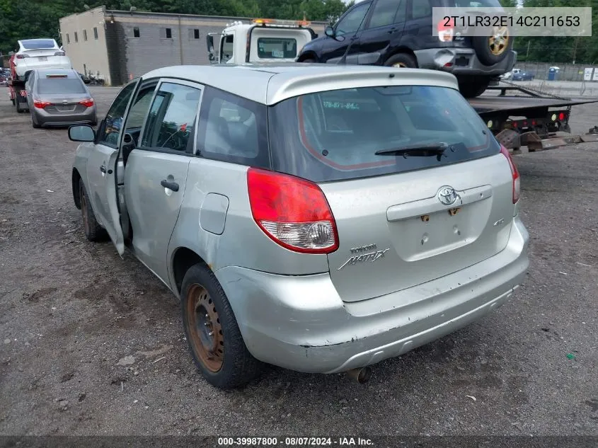 2004 Toyota Matrix Standard VIN: 2T1LR32E14C211653 Lot: 39987800