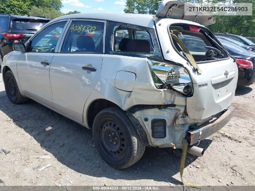 2004 Toyota Matrix Standard VIN: 2T1KR32E54C286903 Lot: 40084333