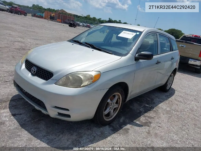 2T1KR32E44C292420 2004 Toyota Matrix Standard