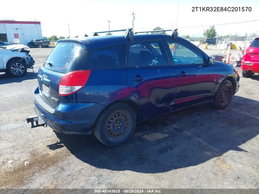 2T1KR32E84C201570 2004 Toyota Matrix Xr