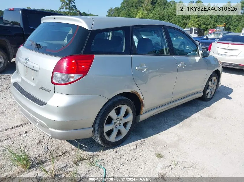 2T1KY32EX4C310826 2004 Toyota Corolla Matrix Xrs