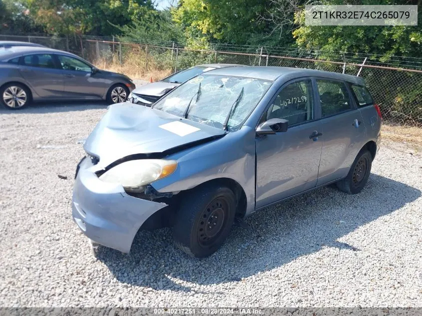 2004 Toyota Matrix Standard VIN: 2T1KR32E74C265079 Lot: 40217251