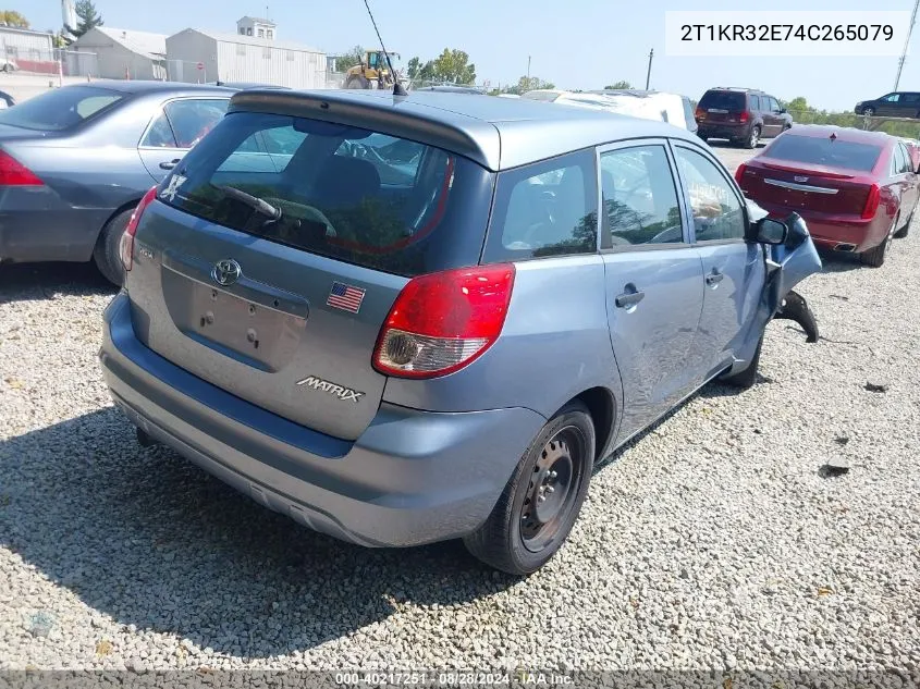 2004 Toyota Matrix Standard VIN: 2T1KR32E74C265079 Lot: 40217251