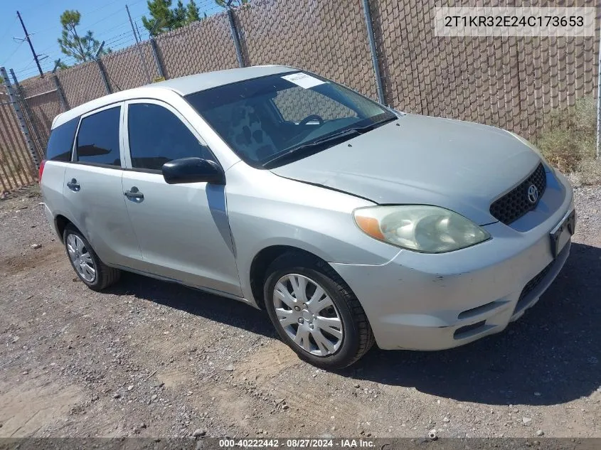 2004 Toyota Matrix Standard VIN: 2T1KR32E24C173653 Lot: 40222442