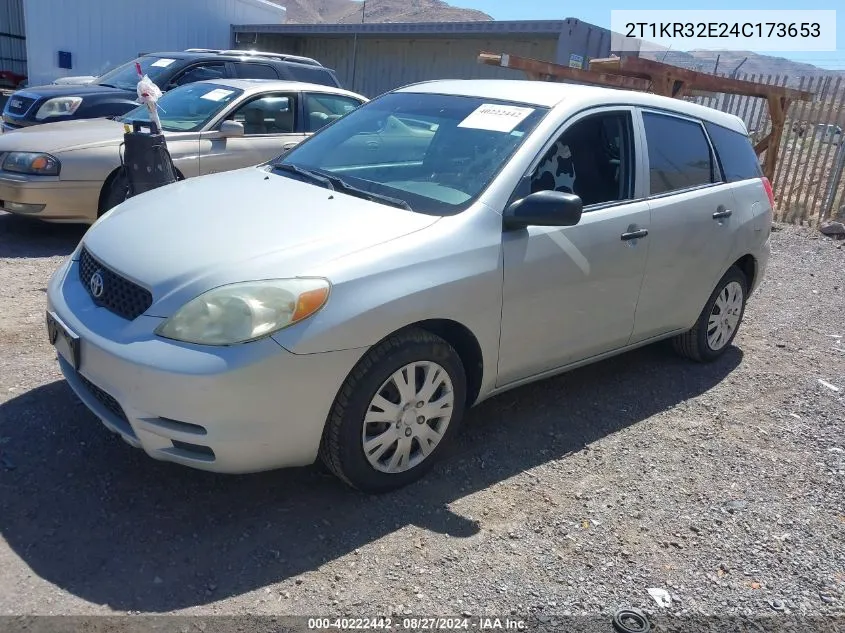 2004 Toyota Matrix Standard VIN: 2T1KR32E24C173653 Lot: 40222442