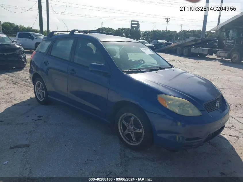 2004 Toyota Matrix Xr VIN: 2T1KR32E14C204956 Lot: 40288163