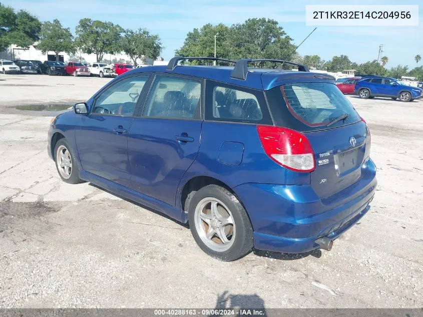 2004 Toyota Matrix Xr VIN: 2T1KR32E14C204956 Lot: 40288163