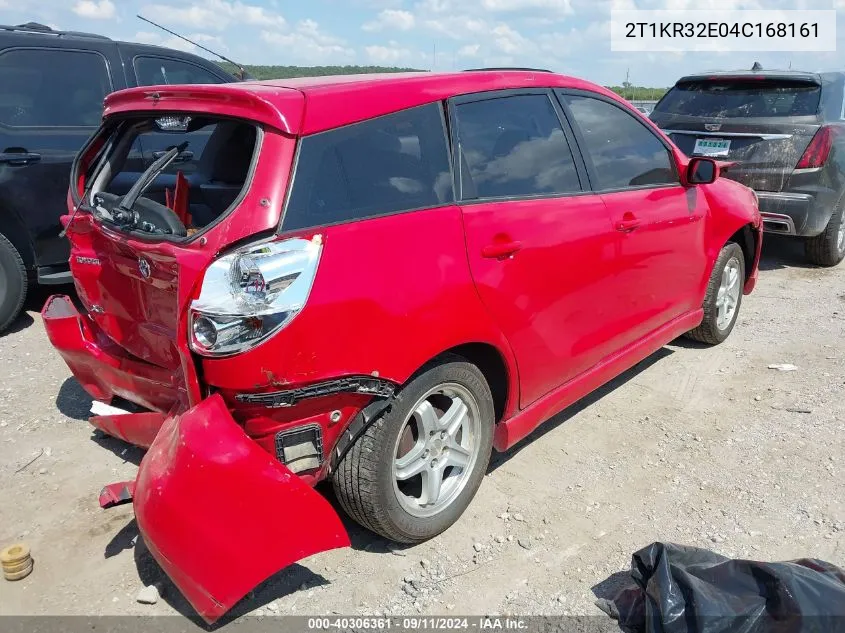 2004 Toyota Corolla Matrix Xr VIN: 2T1KR32E04C168161 Lot: 40306361