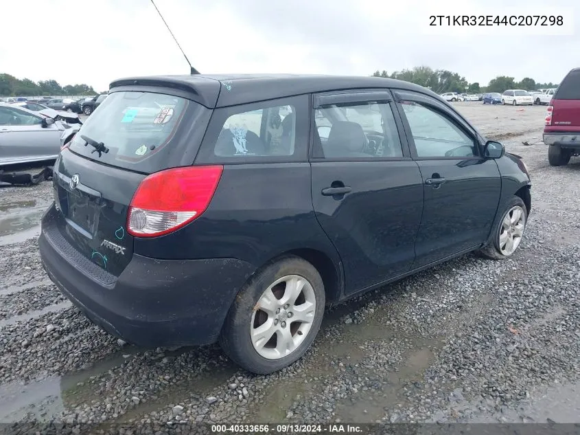 2004 Toyota Matrix Xr VIN: 2T1KR32E44C207298 Lot: 40333656