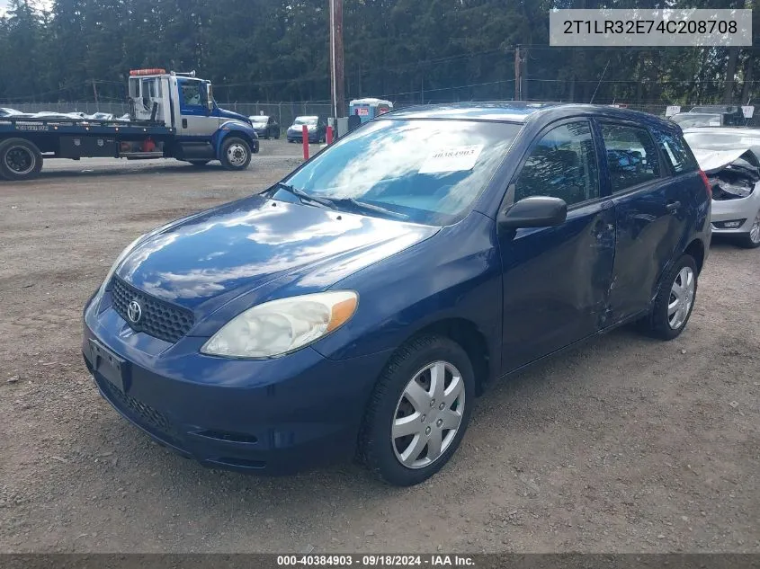 2T1LR32E74C208708 2004 Toyota Matrix Standard