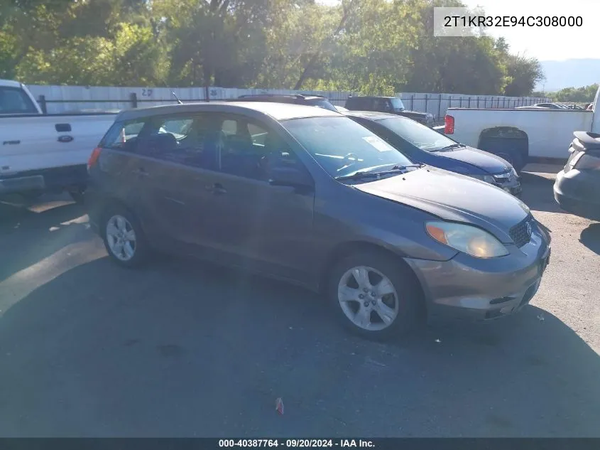 2T1KR32E94C308000 2004 Toyota Matrix Xr