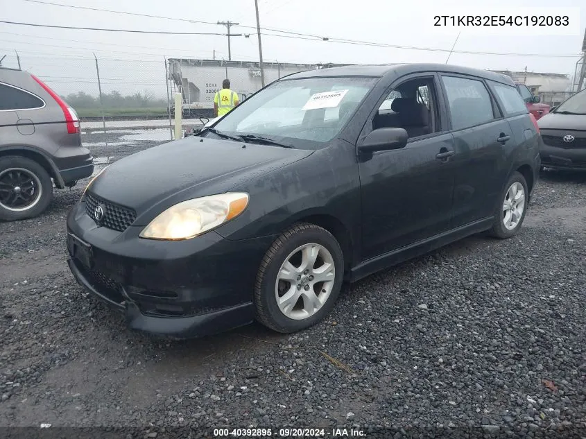 2004 Toyota Matrix Xr VIN: 2T1KR32E54C192083 Lot: 40392895