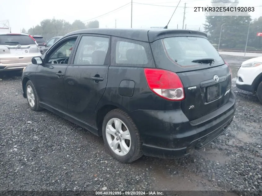 2T1KR32E54C192083 2004 Toyota Matrix Xr