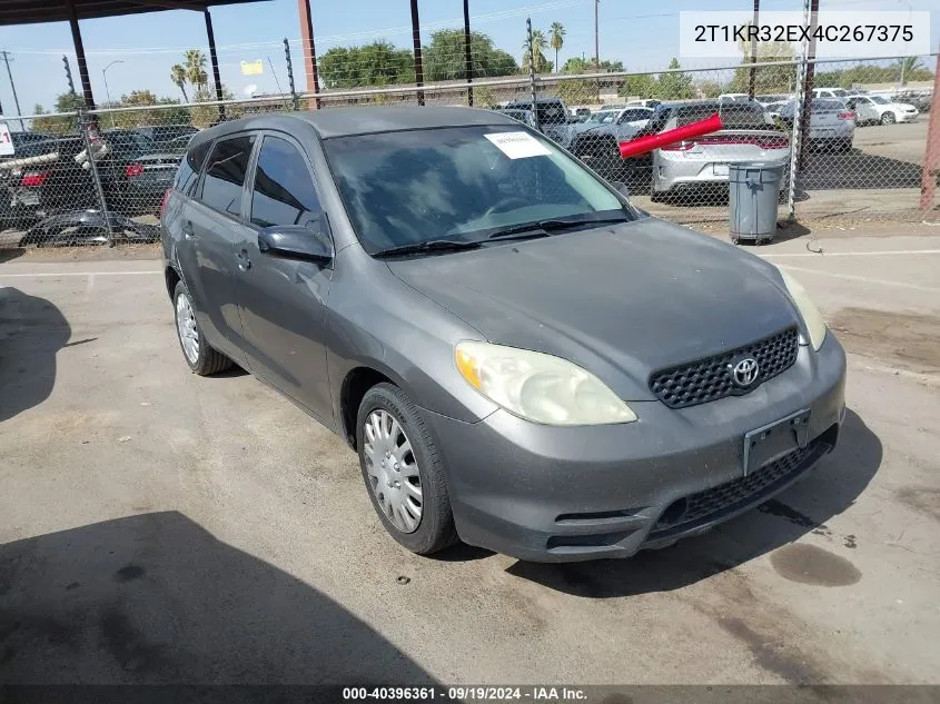 2004 Toyota Matrix Standard VIN: 2T1KR32EX4C267375 Lot: 40396361