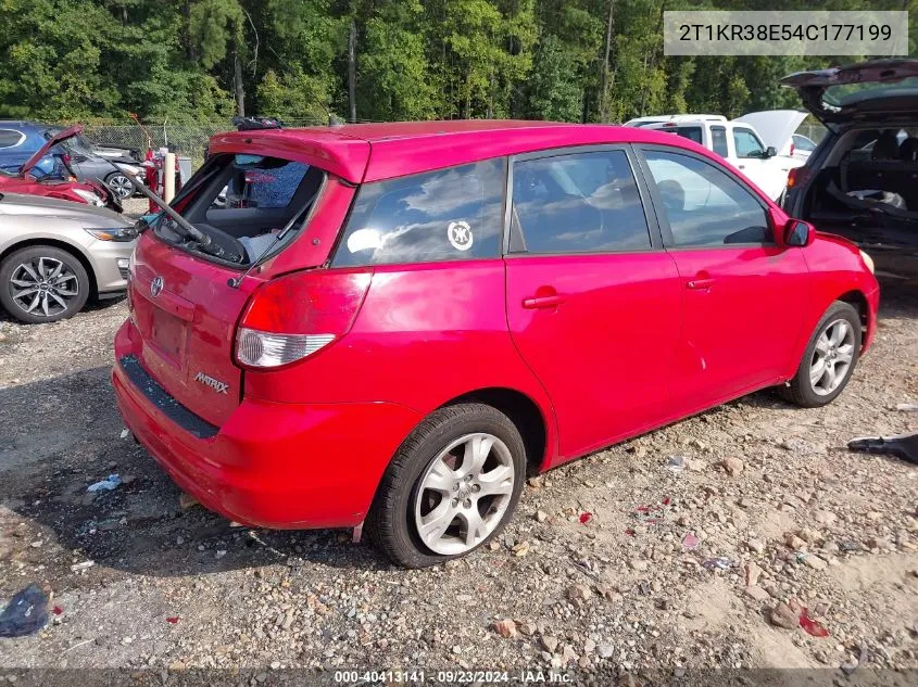 2004 Toyota Matrix Xr VIN: 2T1KR38E54C177199 Lot: 40413141