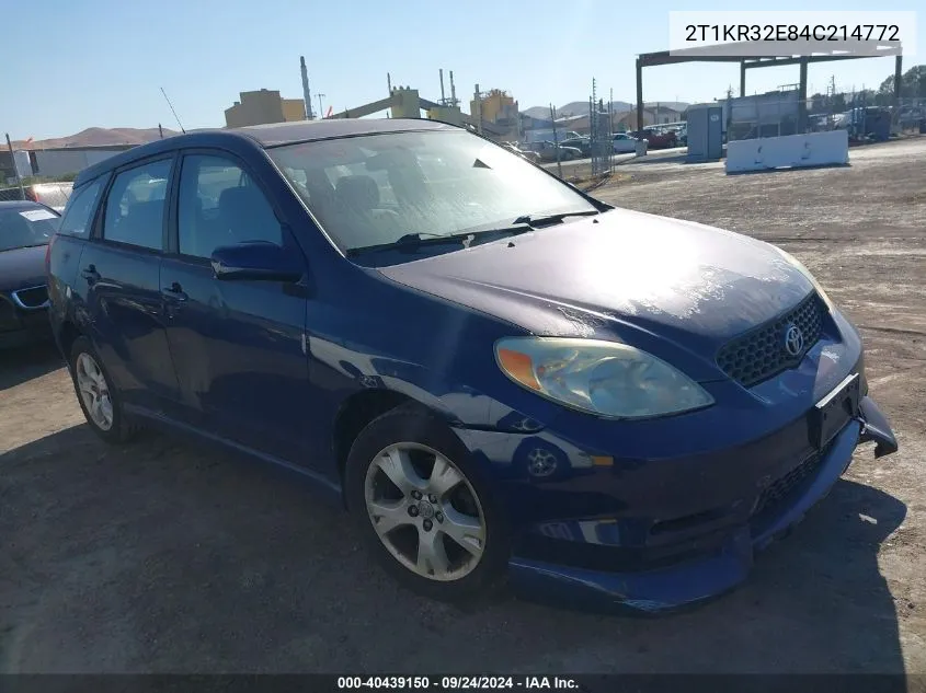 2T1KR32E84C214772 2004 Toyota Matrix Xr