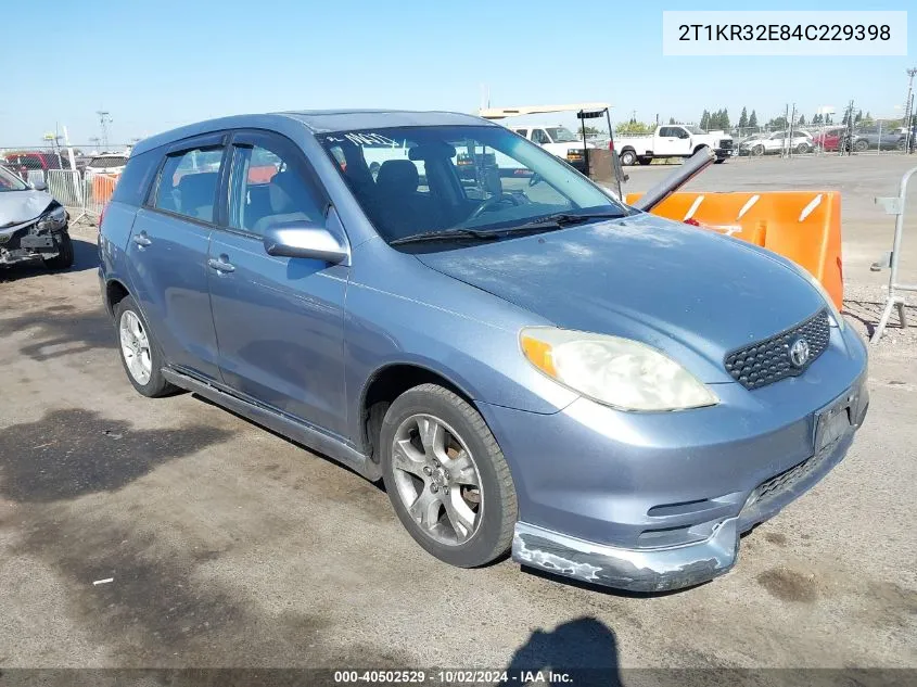 2T1KR32E84C229398 2004 Toyota Matrix Xr