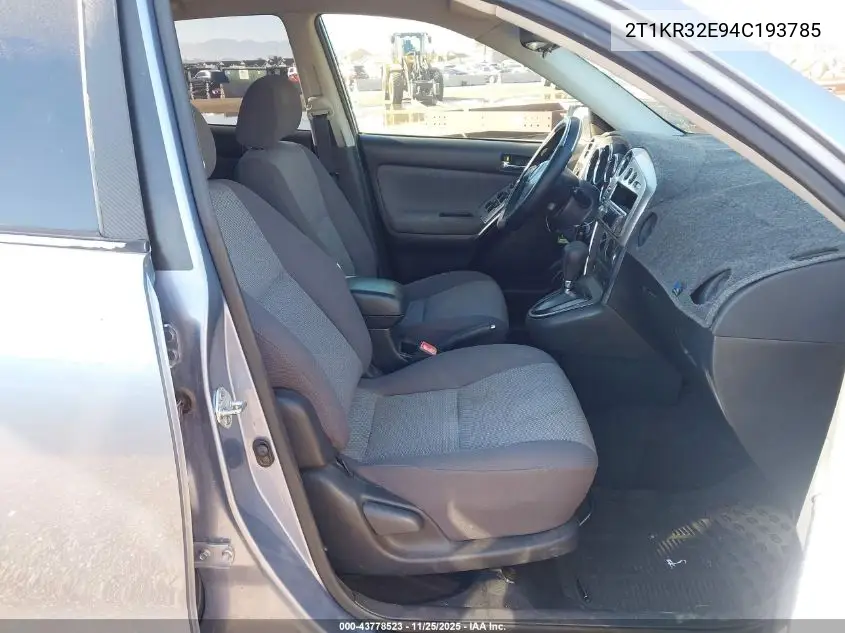 2T1KR32E94C193785 2004 Toyota Matrix Xr