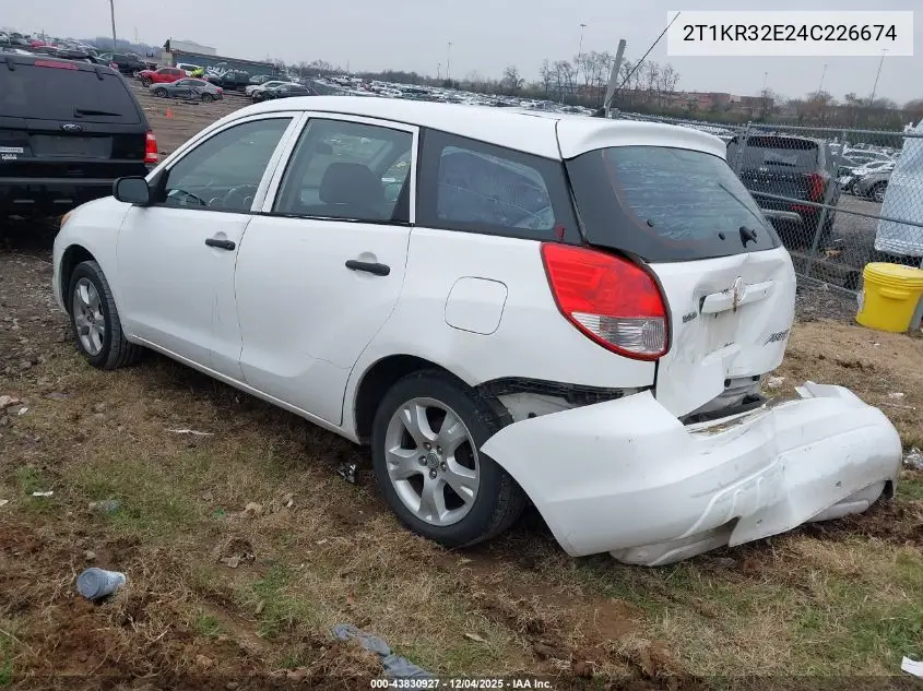 2T1KR32E24C226674 2004 Toyota Matrix Standard