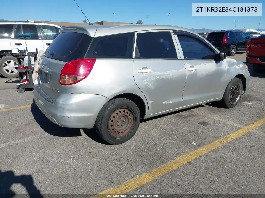 2T1KR32E34C181373 2004 Toyota Matrix Standard