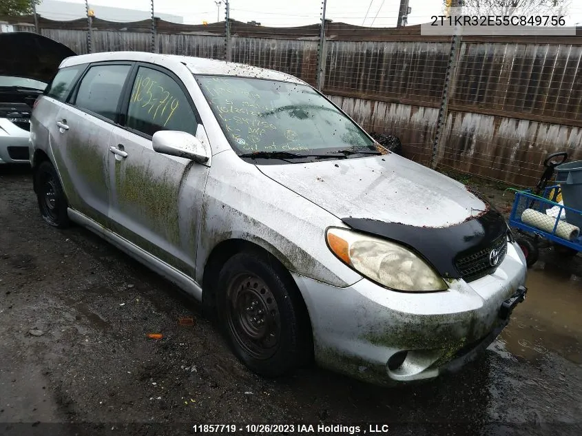 2005 Toyota Matrix VIN: 2T1KR32E55C849756 Lot: 11857719