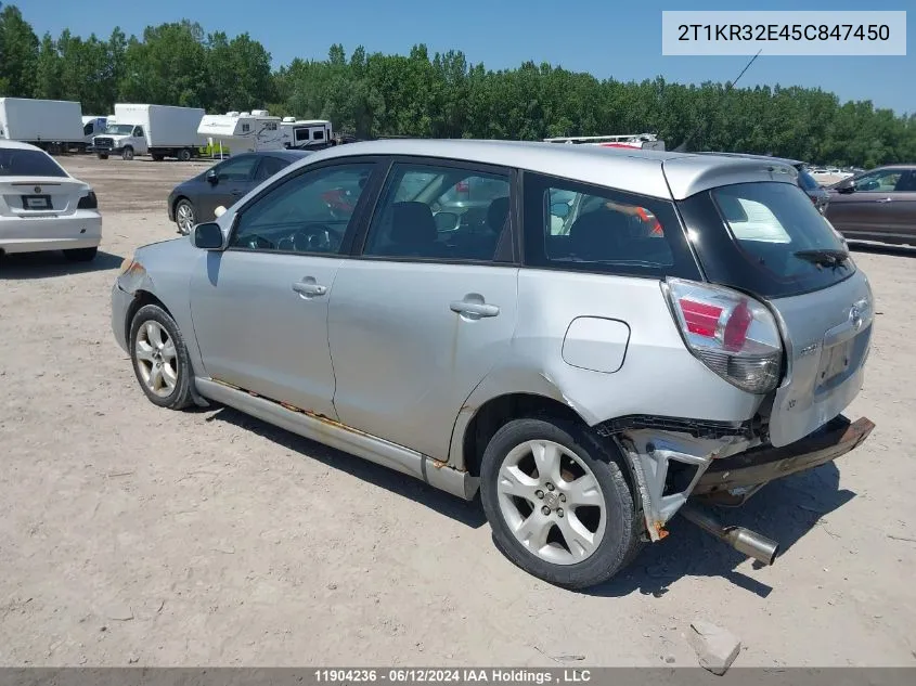 2T1KR32E45C847450 2005 Toyota Matrix Wagon