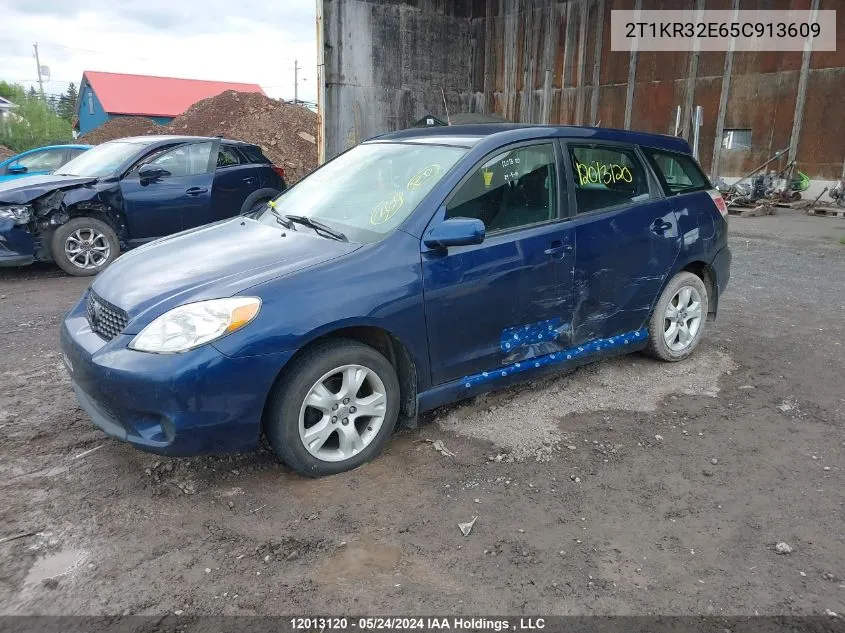 2005 Toyota Matrix Xr VIN: 2T1KR32E65C913609 Lot: 12013120