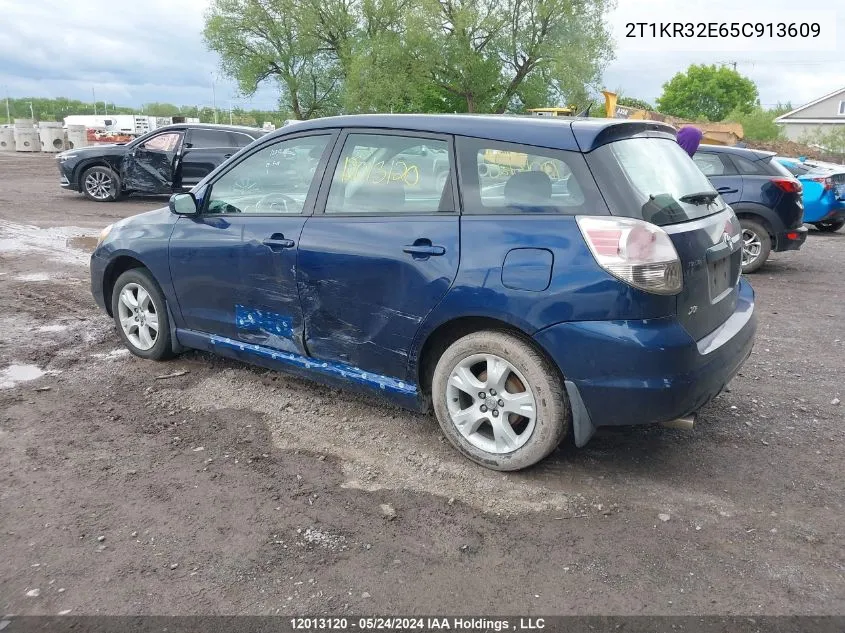 2005 Toyota Matrix Xr VIN: 2T1KR32E65C913609 Lot: 12013120