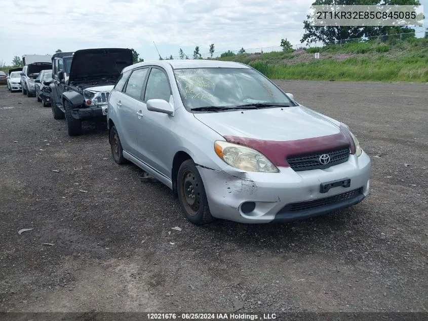 2005 Toyota Matrix Xr VIN: 2T1KR32E85C845085 Lot: 12021676