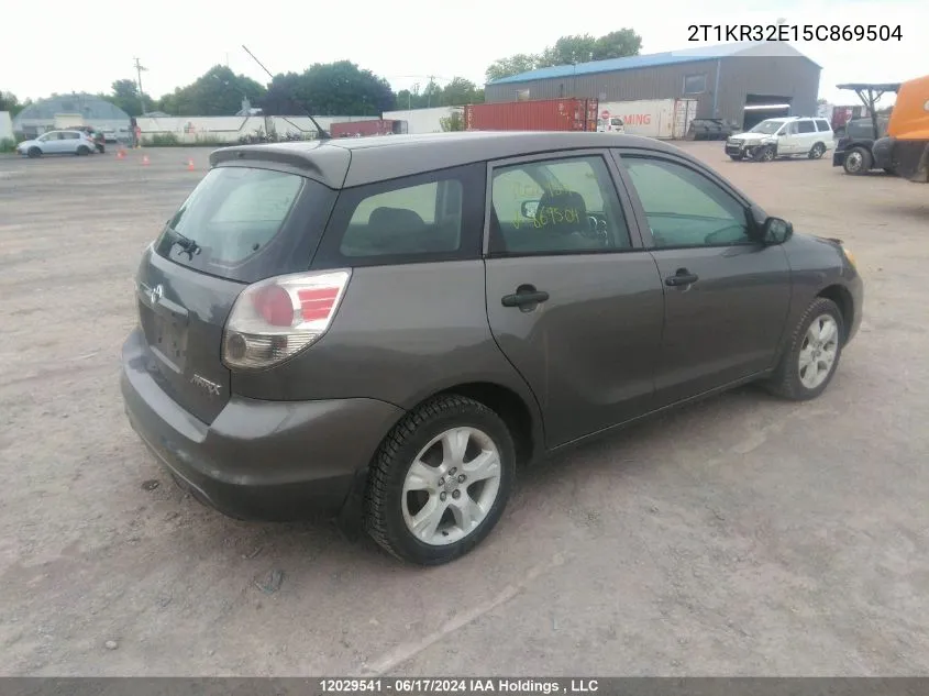 2T1KR32E15C869504 2005 Toyota Matrix