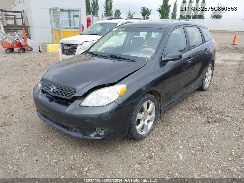 2005 Toyota Matrix VIN: 2T1KR32E75C850553 Lot: 12037756