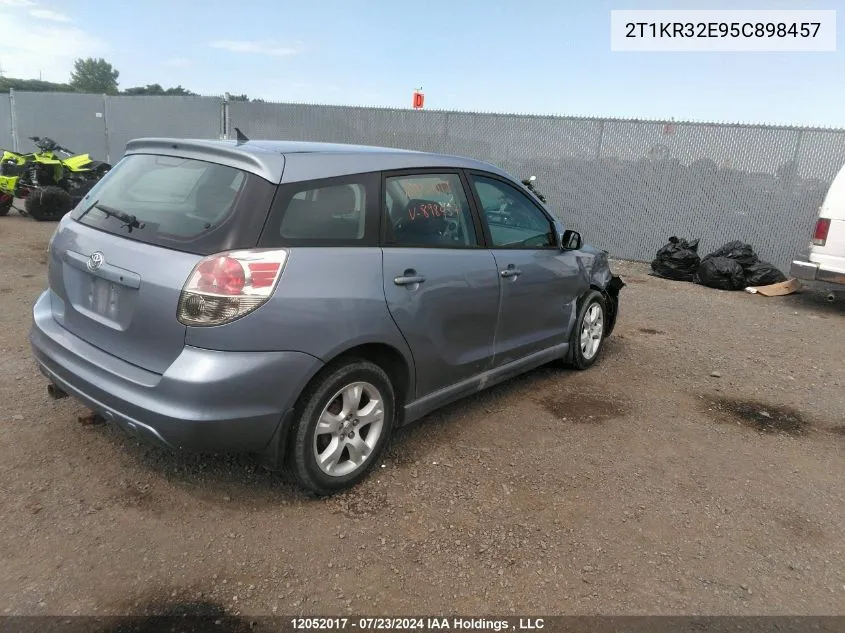 2005 Toyota Matrix VIN: 2T1KR32E95C898457 Lot: 12052017