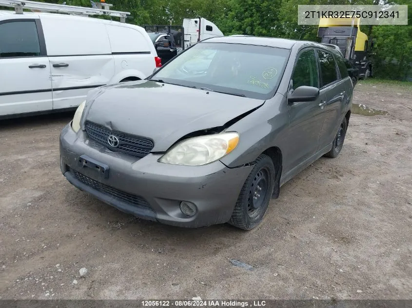 2005 Toyota Matrix VIN: 2T1KR32E75C912341 Lot: 12056122