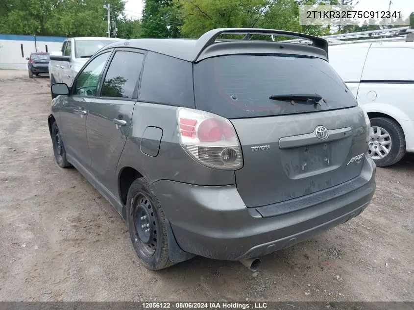 2005 Toyota Matrix VIN: 2T1KR32E75C912341 Lot: 12056122