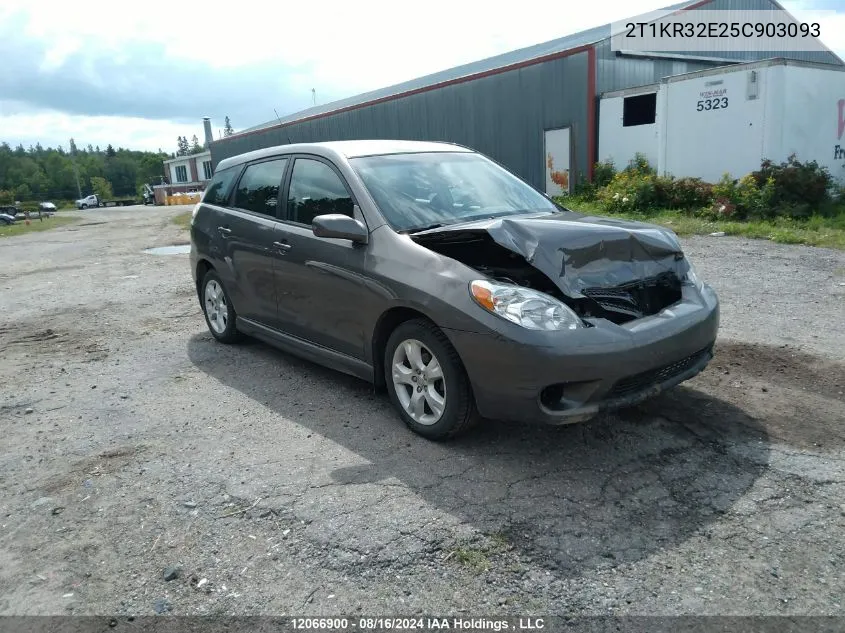 2005 Toyota Corolla Matrix Xr VIN: 2T1KR32E25C903093 Lot: 12066900