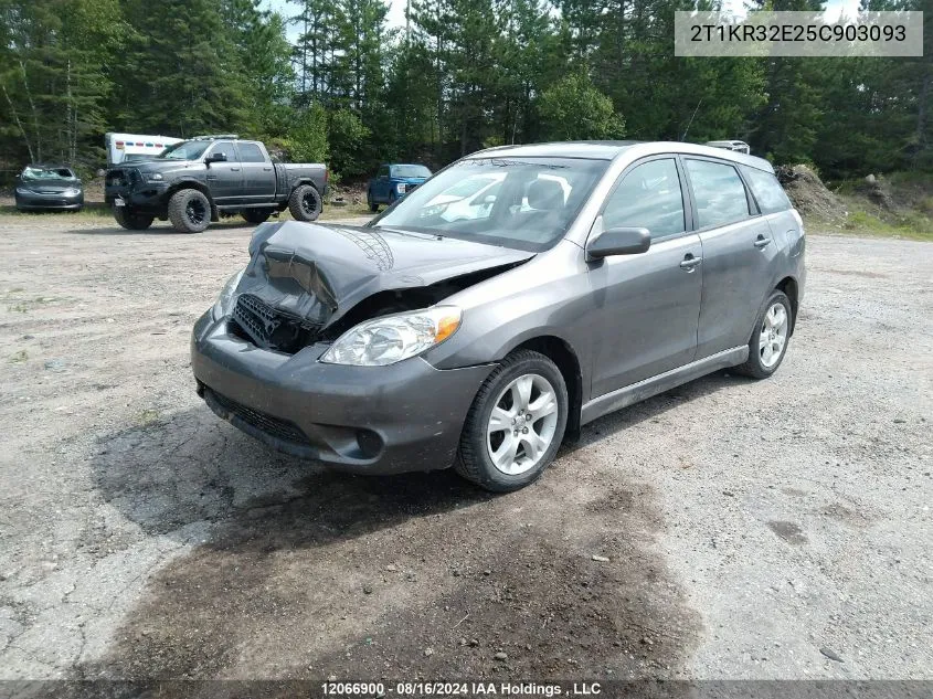 2005 Toyota Corolla Matrix Xr VIN: 2T1KR32E25C903093 Lot: 12066900