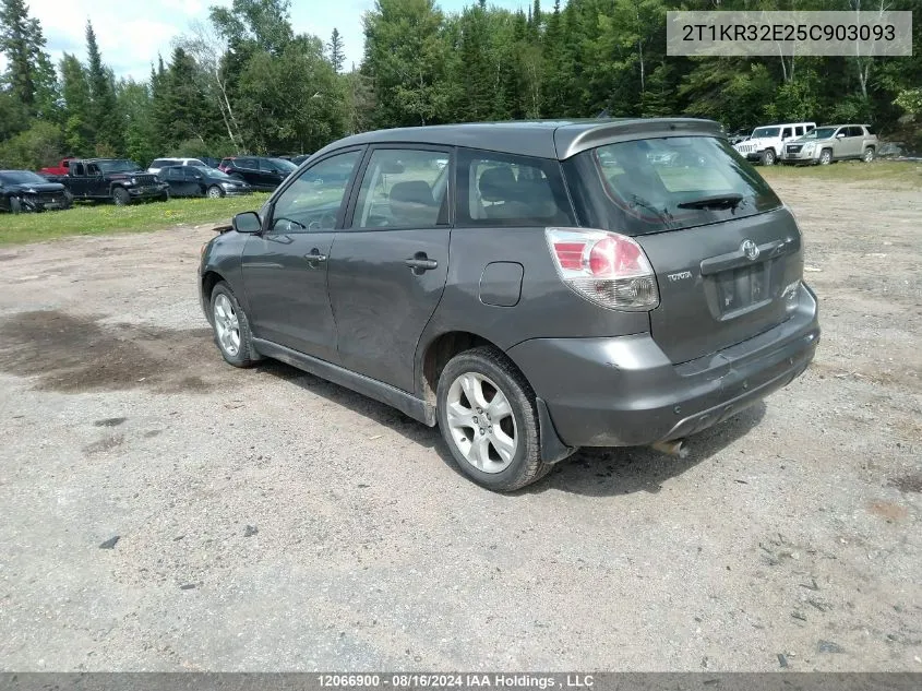 2005 Toyota Corolla Matrix Xr VIN: 2T1KR32E25C903093 Lot: 12066900