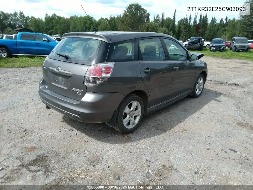 2005 Toyota Corolla Matrix Xr VIN: 2T1KR32E25C903093 Lot: 12066900