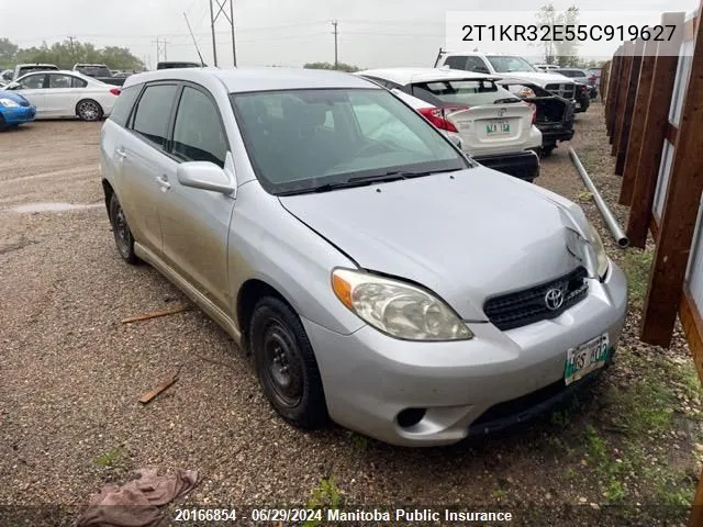 2005 Toyota Matrix Xr VIN: 2T1KR32E55C919627 Lot: 20166854