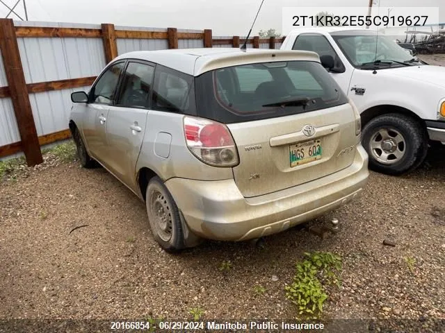 2005 Toyota Matrix Xr VIN: 2T1KR32E55C919627 Lot: 20166854