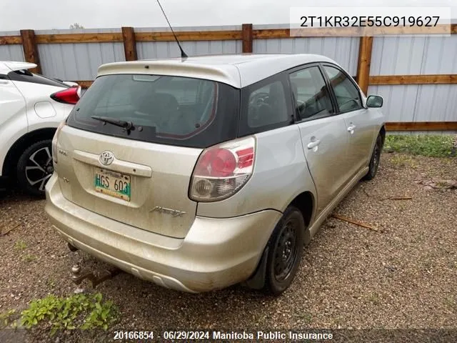 2005 Toyota Matrix Xr VIN: 2T1KR32E55C919627 Lot: 20166854