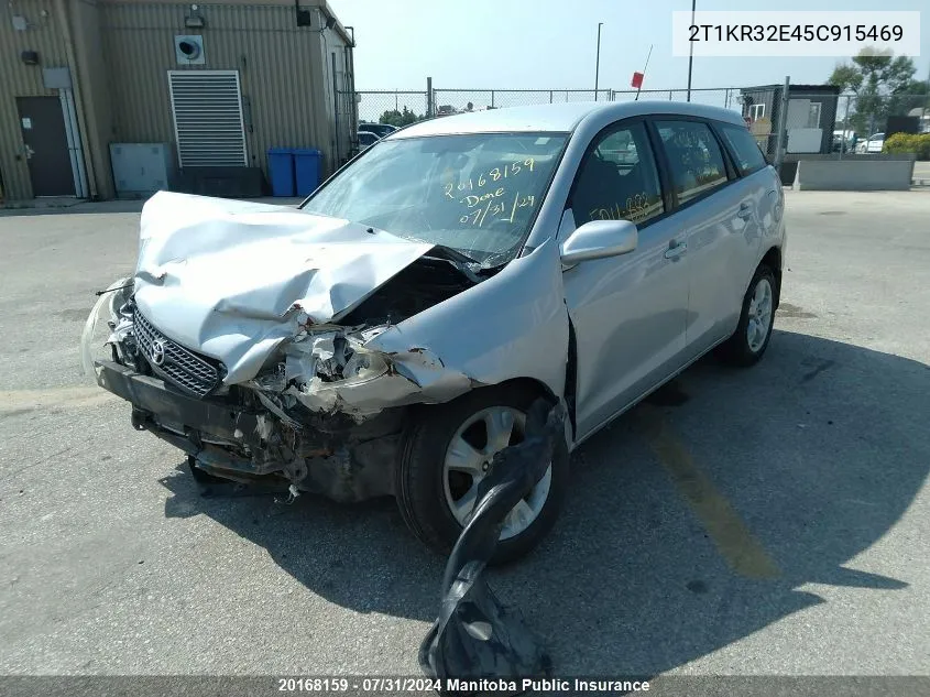 2005 Toyota Matrix Xr VIN: 2T1KR32E45C915469 Lot: 20168159