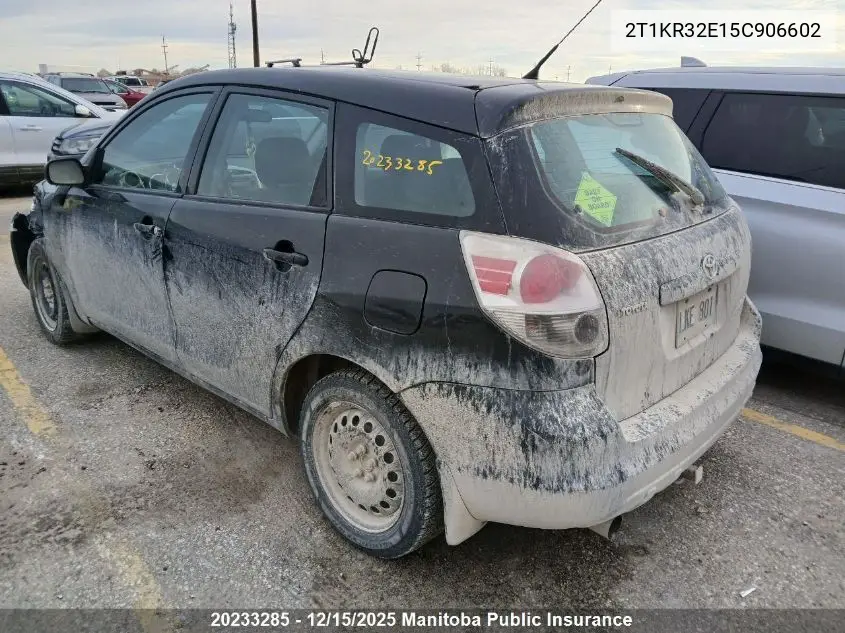 2T1KR32E15C906602 2005 Toyota Matrix