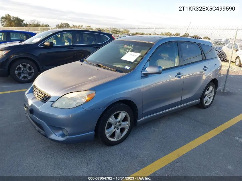 2005 Toyota Matrix Std/Xr VIN: 2T1KR32EX5C499590 Lot: 37954782