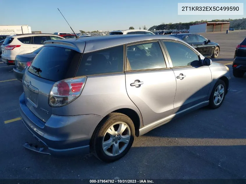 2005 Toyota Matrix Std/Xr VIN: 2T1KR32EX5C499590 Lot: 37954782