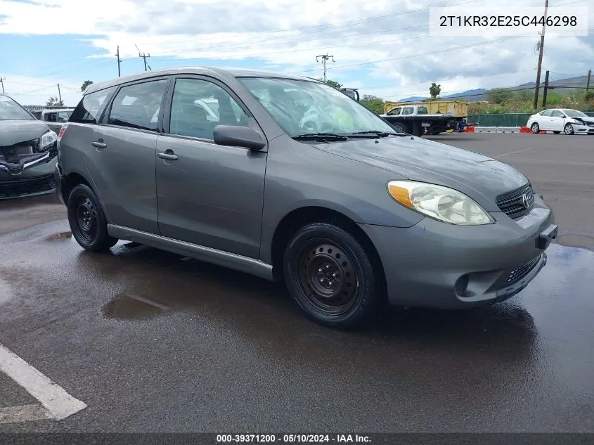 2005 Toyota Matrix Xr VIN: 2T1KR32E25C446298 Lot: 39371200