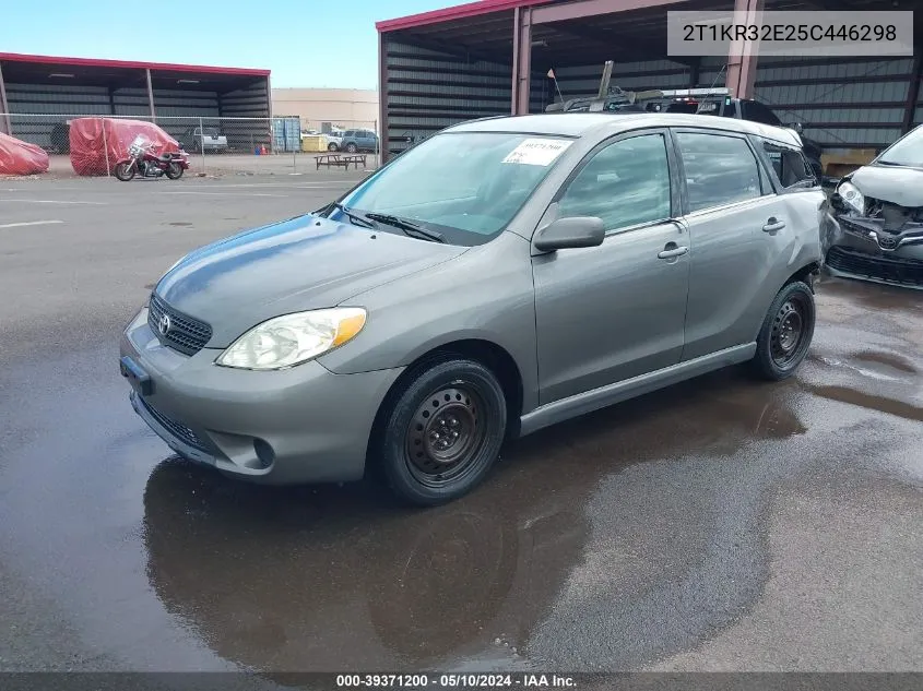 2005 Toyota Matrix Xr VIN: 2T1KR32E25C446298 Lot: 39371200